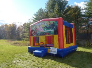 Happy Birthday Circus Bounce House Side