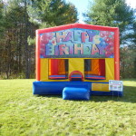 Happy Birthday Confetti Bounce House Front