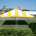 Party Patrol Yellow White Pole Tent