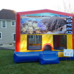 Congrats Grad Bounce House Front